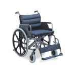 Wheelchair Steel/Nylon Extra wide upto 125kg detach arm & footrest